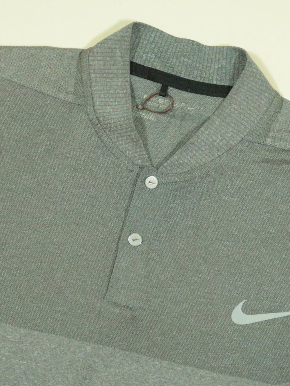 Nike Golf Fly Swing Knit Polo Shirt Mens M Gray Blade Collar Performance